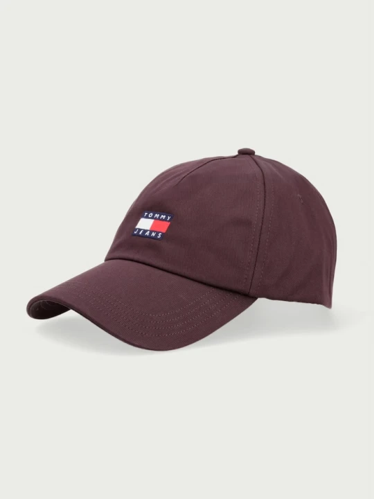 Zdjęcie produktu Tommy Jeans czapka z daszkiem damska bawełniana bordowy