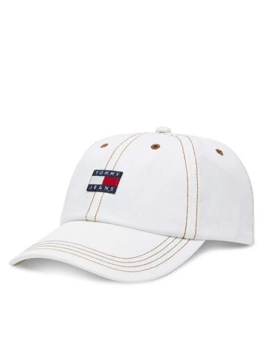 Zdjęcie produktu Tommy Jeans Czapka z daszkiem Heritage AW0AW17572 Kremowy
