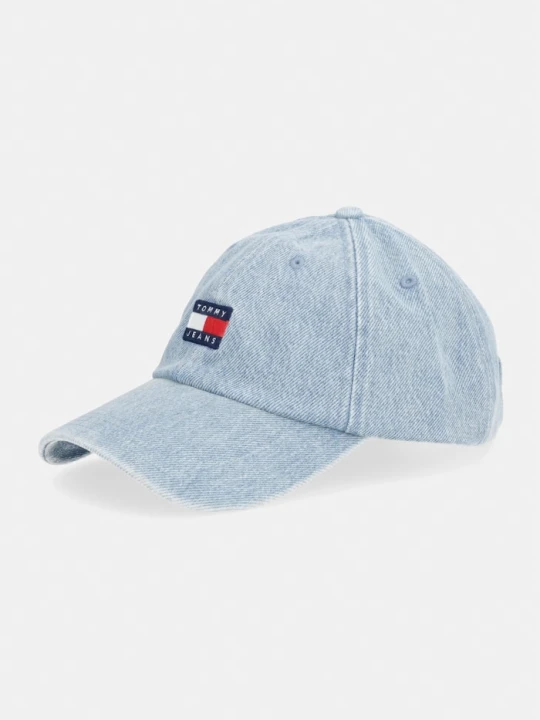 Zdjęcie produktu Tommy Jeans czapka z daszkiem męska bawełniana niebieski