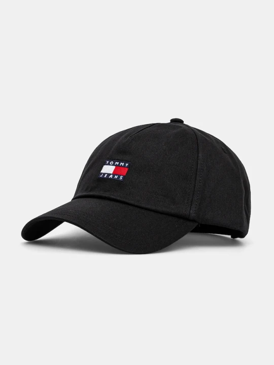 Zdjęcie produktu Tommy Jeans czapka z daszkiem męska bawełniana czarny