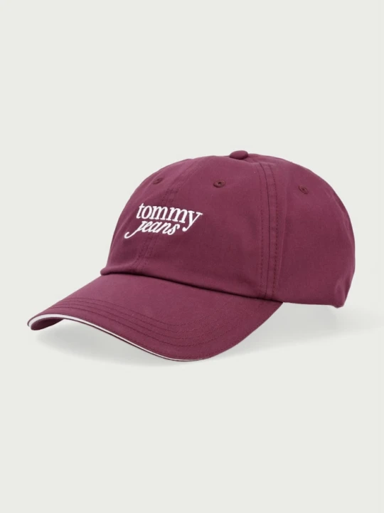 Zdjęcie produktu Tommy Jeans czapka z daszkiem męska bawełniana fioletowy