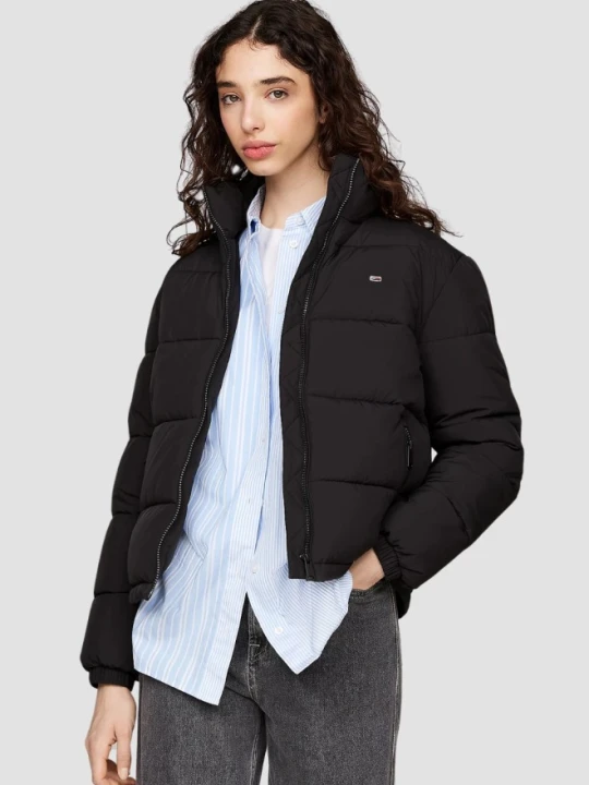 Zdjęcie produktu TOMMY JEANS Czarna pikowana damska kurtka, Rozmiar XL