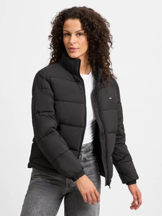 Zdjęcie produktu Tommy Jeans kurtka pikowana Kobiety Sztuczne włókno czarny