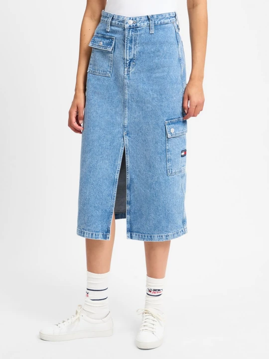 Zdjęcie produktu Tommy Jeans Dżinsowa spódnica - Claire Kobiety Bawełna niebieski
