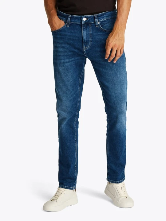 Zdjęcie produktu TOMMY JEANS Dżinsy "Austin" - Slim fit - w kolorze granatowym rozmiar: W38 / L34