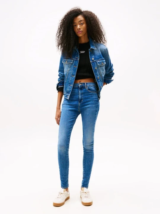 Zdjęcie produktu TOMMY JEANS Dżinsy "Sylvia" - Skinny fit - w kolorze niebieskim rozmiar: W25 / L30
