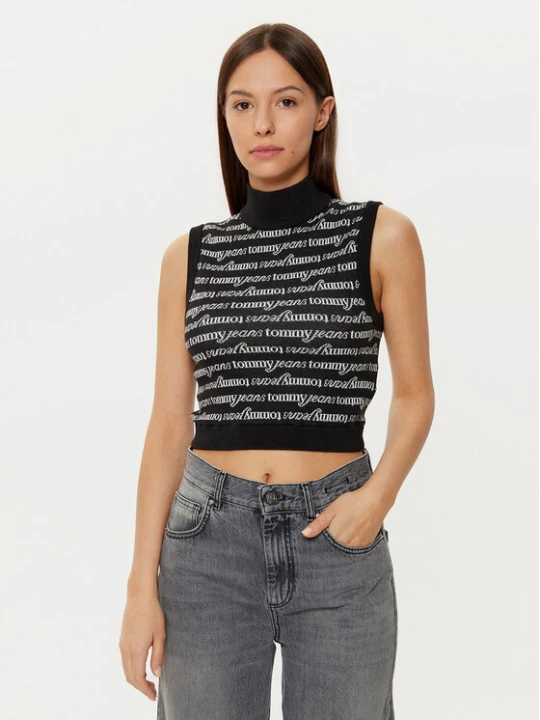 Zdjęcie produktu Tommy Jeans Golf DW0DW19346 Czarny Slim Fit