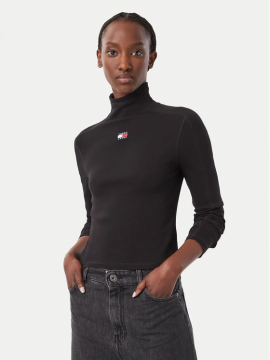 Zdjęcie produktu Tommy Jeans Golf DW0DW23251 Czarny Slim Fit