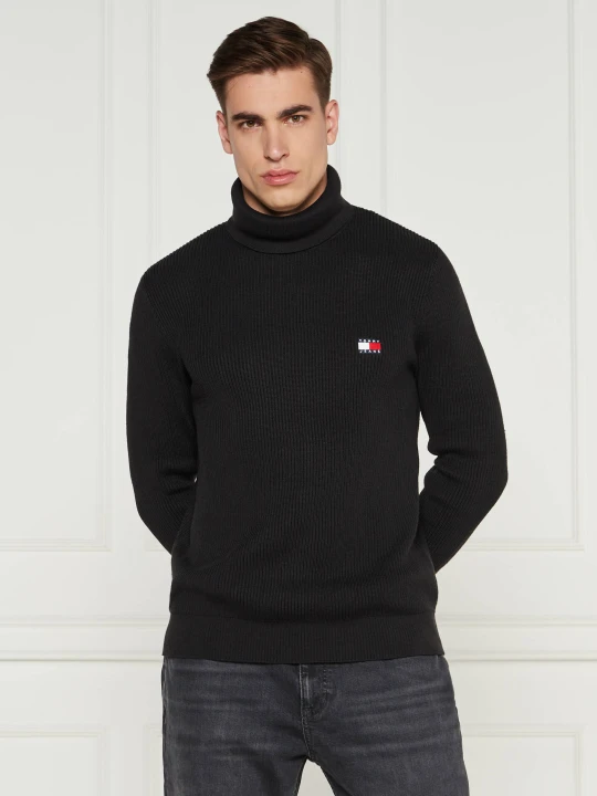 Zdjęcie produktu Tommy Jeans Golf | Slim Fit | z dodatkiem wełny czarny