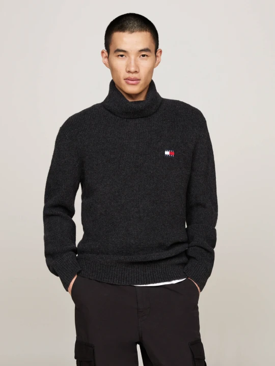 Zdjęcie produktu Tommy Jeans Golf | Slim Fit | z dodatkiem wełny grafitowy