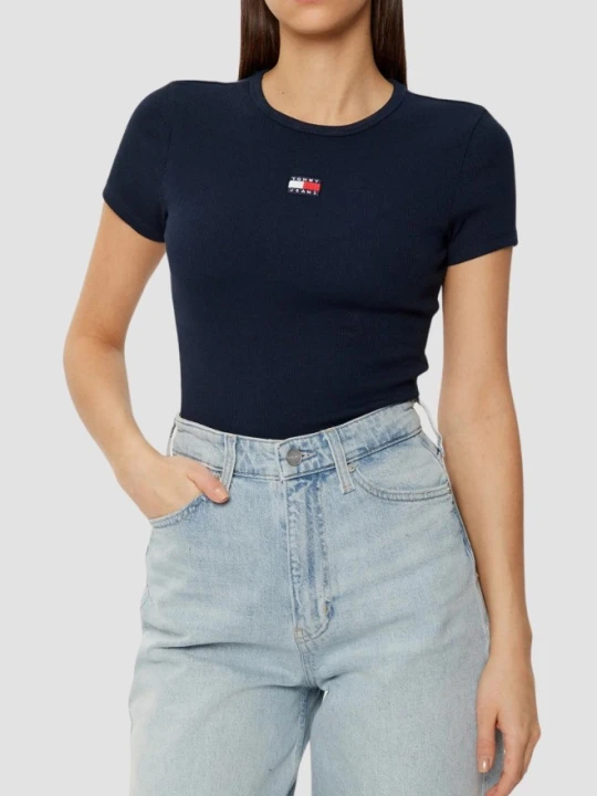 Zdjęcie produktu TOMMY JEANS Granatowy t-shirt damski, Rozmiar XS Niebieski