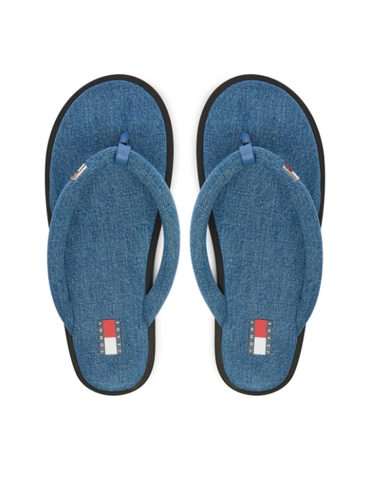 Zdjęcie produktu Tommy Jeans Japonki Tjw Padded Denim Casual Sandal EN0EN03021 Niebieski