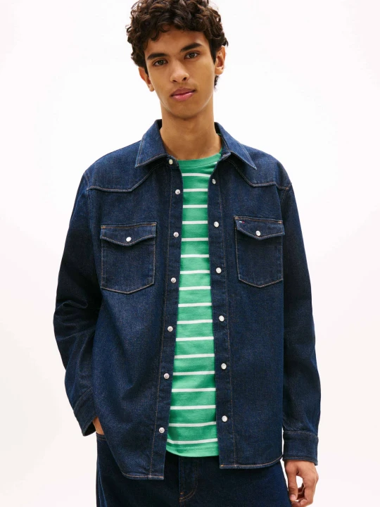 Zdjęcie produktu Tommy Jeans Jeansowa koszula Western | Regular Fit granatowy