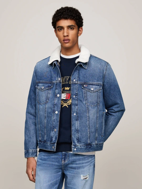 Zdjęcie produktu Tommy Jeans Jeansowa kurtka 3w1 Ryan | Regular Fit niebieski
