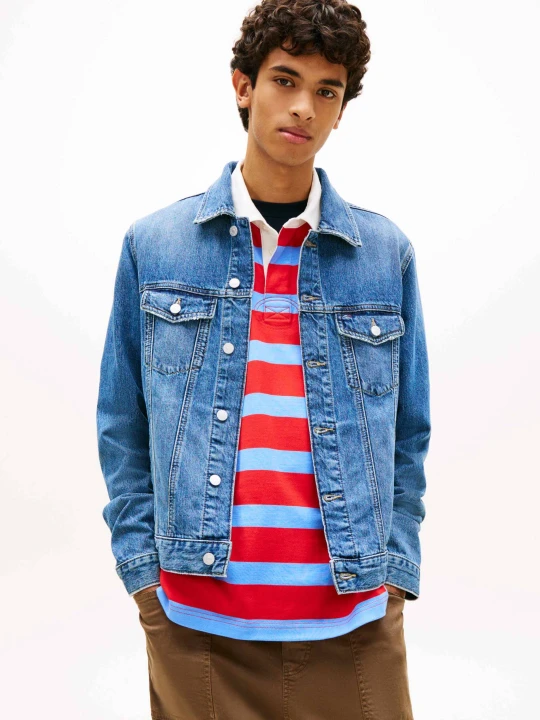 Zdjęcie produktu Tommy Jeans Jeansowa kurtka Ryan | Regular Fit niebieski