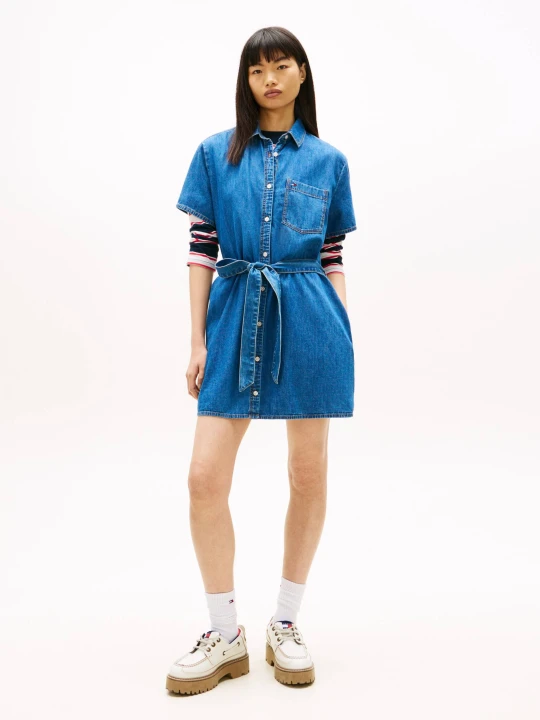 Zdjęcie produktu Tommy Jeans Jeansowa sukienka granatowy