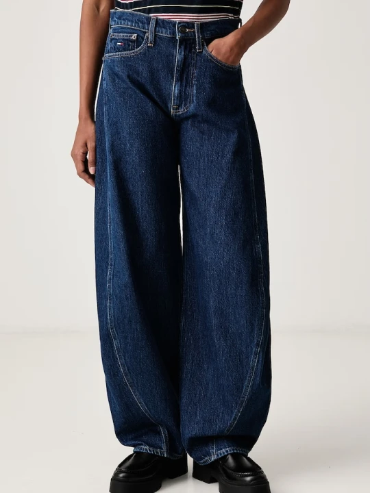 Zdjęcie produktu Tommy Jeans jeansy barrel damskie granatowy