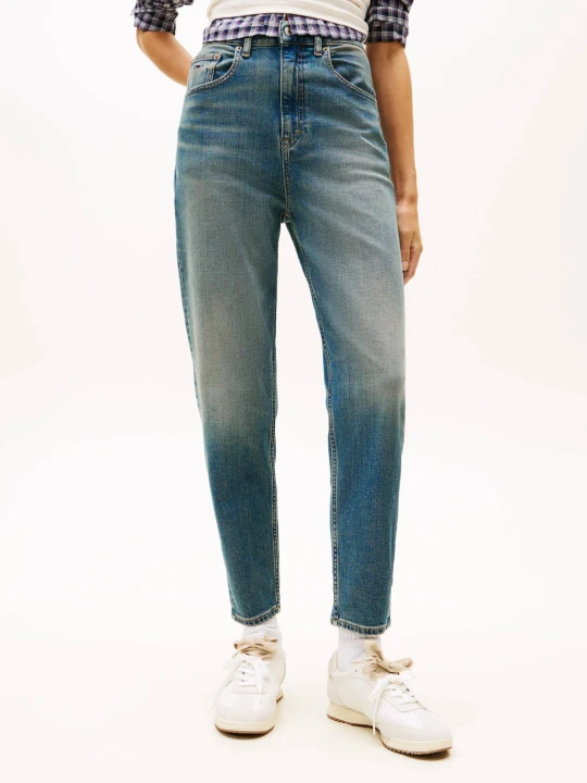 Zdjęcie produktu Tommy Jeans Jeansy BI5154 | Mom Fit | high waist niebieski