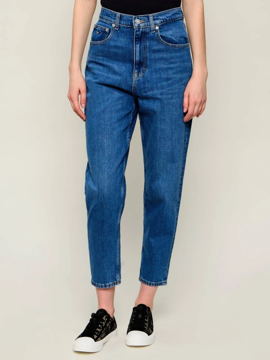 Zdjęcie produktu Tommy Jeans Jeansy CH0130 | Mom Fit | high waist granatowy