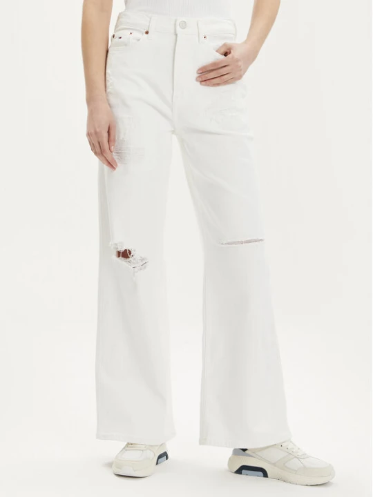 Zdjęcie produktu Tommy Jeans Jeansy Claire DW0DW18322 Biały Wide Leg