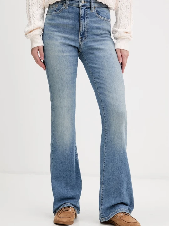 Zdjęcie produktu Tommy Jeans jeansy flare damskie niebieski