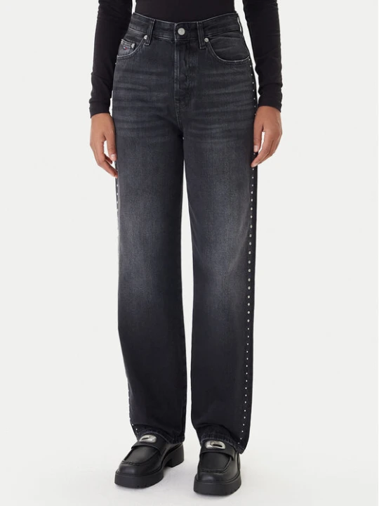 Zdjęcie produktu Tommy Jeans Jeansy Layla DW0DW21515 Czarny Straight Fit