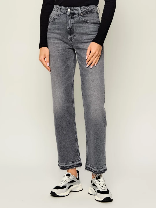 Zdjęcie produktu Tommy Jeans Jeansy Layla | Straight fit | high rise szary