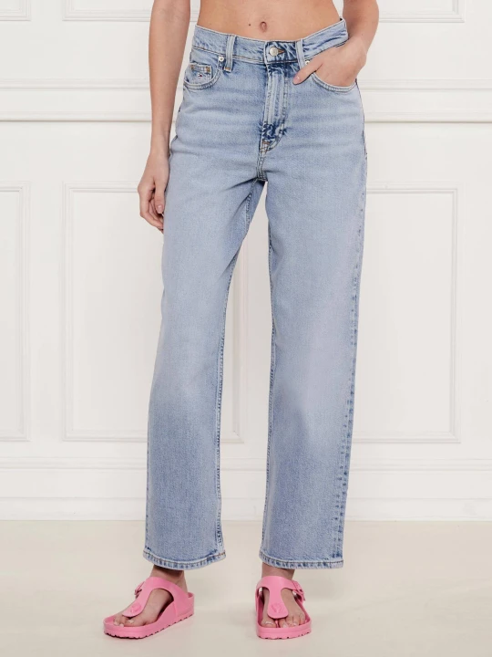 Zdjęcie produktu Tommy Jeans Jeansy LAYLA | Straight fit | high waist błękitny
