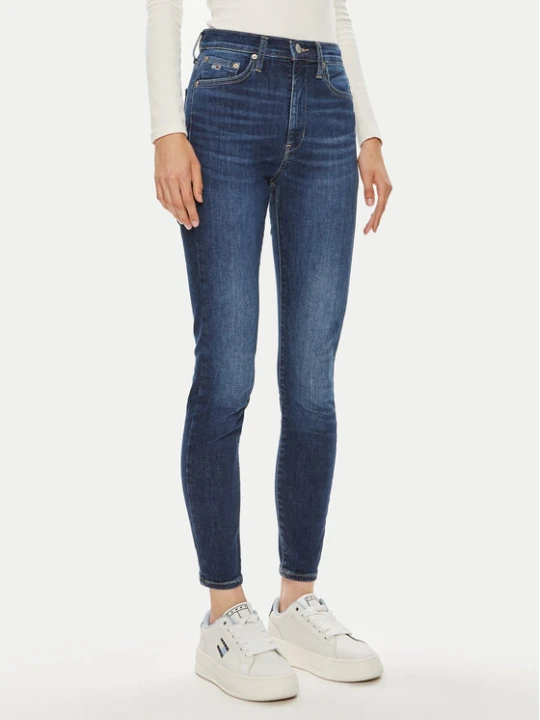 Zdjęcie produktu Tommy Jeans Jeansy Sylvia DW0DW19258 Granatowy Skinny Fit