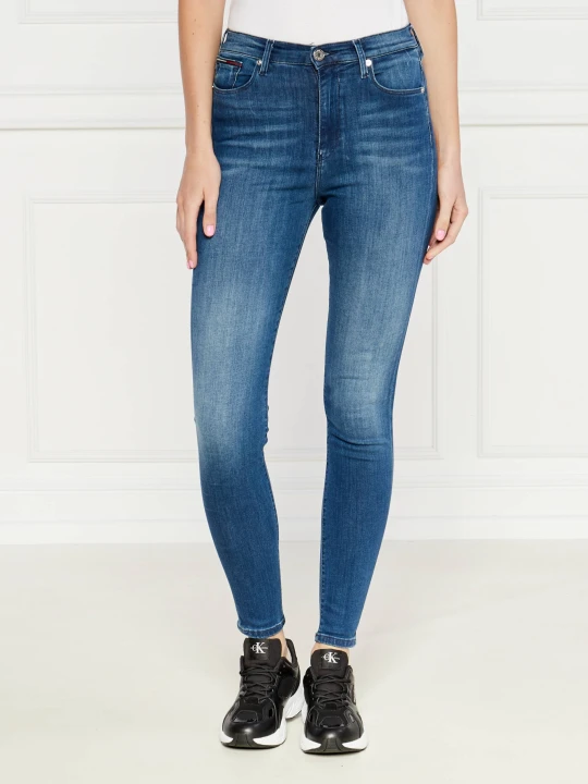 Zdjęcie produktu Tommy Jeans Jeansy SYLVIA HR | Super Skinny fit | high waist niebieski