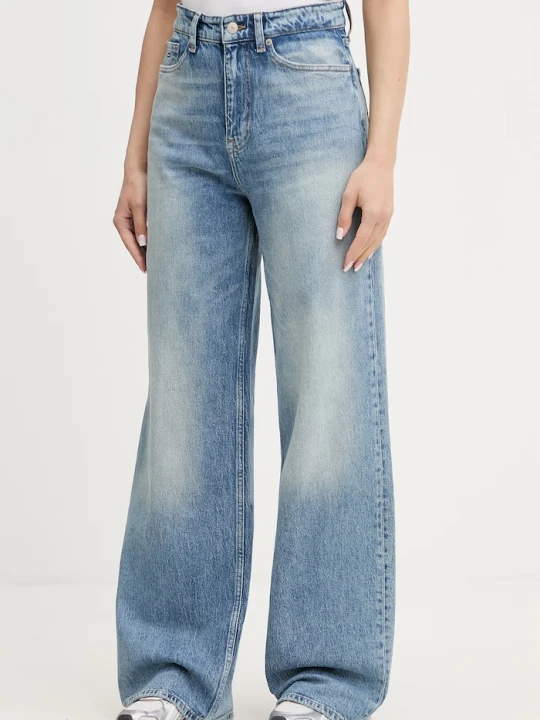 Zdjęcie produktu Tommy Jeans jeansy wide leg damskie niebieski