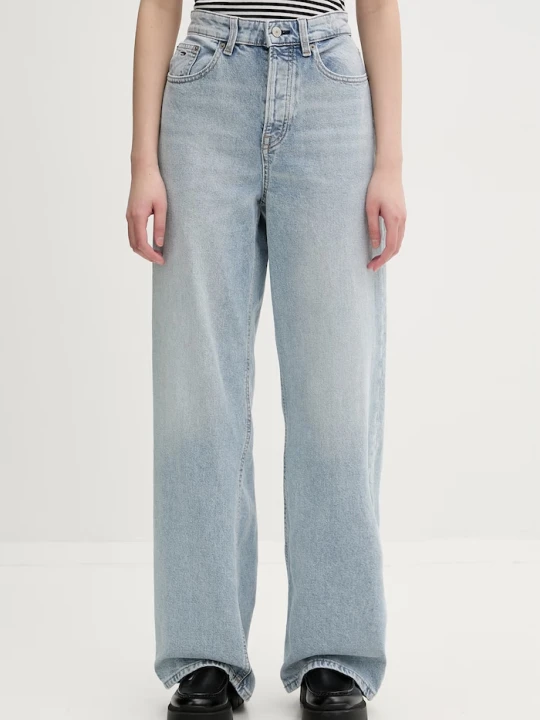 Zdjęcie produktu Tommy Jeans jeansy wide leg damskie niebieski