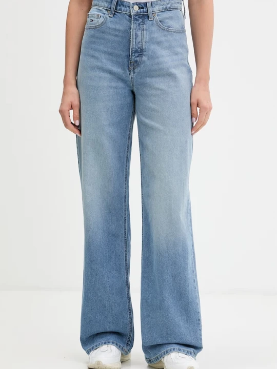Zdjęcie produktu Tommy Jeans jeansy wide leg damskie niebieski