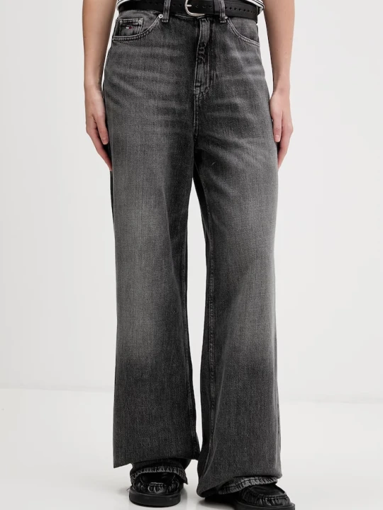 Zdjęcie produktu Tommy Jeans jeansy wide leg damskie czarny