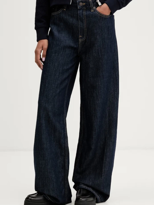 Zdjęcie produktu Tommy Jeans jeansy wide leg damskie granatowy