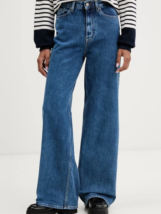 Zdjęcie produktu Tommy Jeans jeansy wide leg damskie niebieski