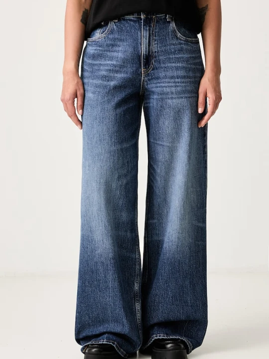 Zdjęcie produktu Tommy Jeans jeansy wide leg damskie granatowy