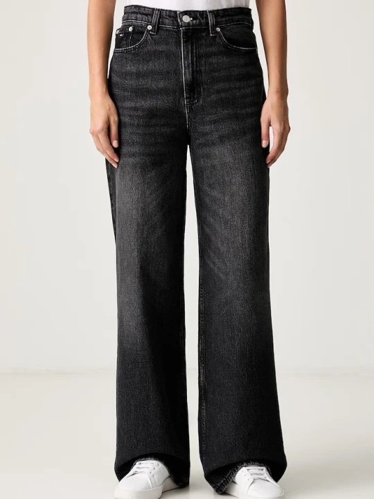 Zdjęcie produktu Tommy Jeans jeansy wide leg damskie czarny