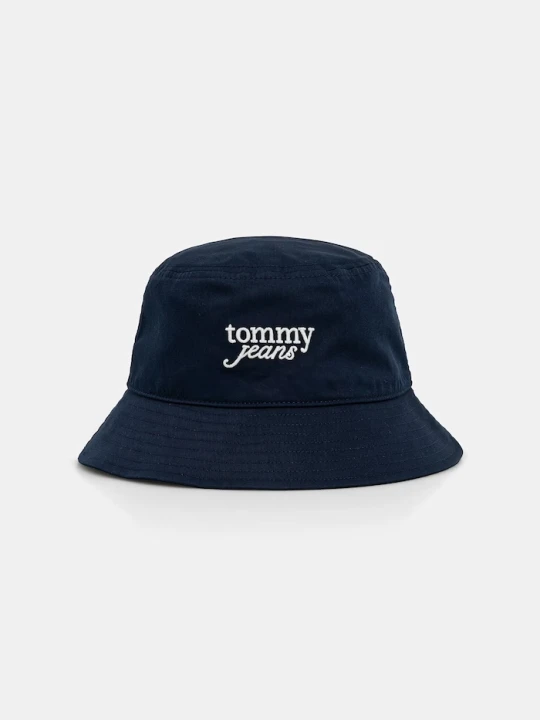 Zdjęcie produktu Tommy Jeans kapelusz bucket damski bawełniany granatowy