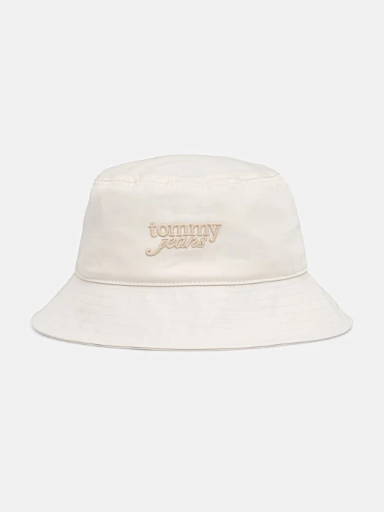Zdjęcie produktu Tommy Jeans kapelusz bucket damski bawełniany beżowy