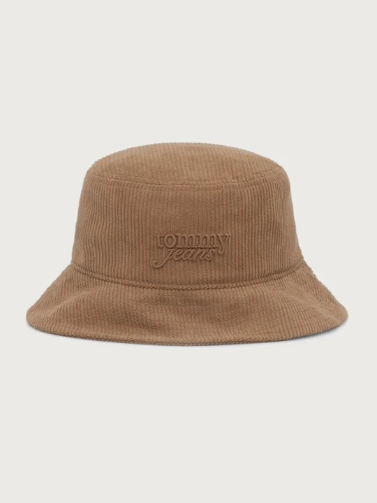 Zdjęcie produktu Tommy Jeans kapelusz bucket damski sztruksowy beżowy