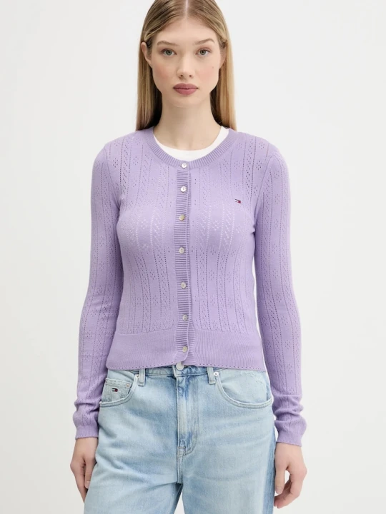 Zdjęcie produktu Tommy Jeans kardigan fioletowy
