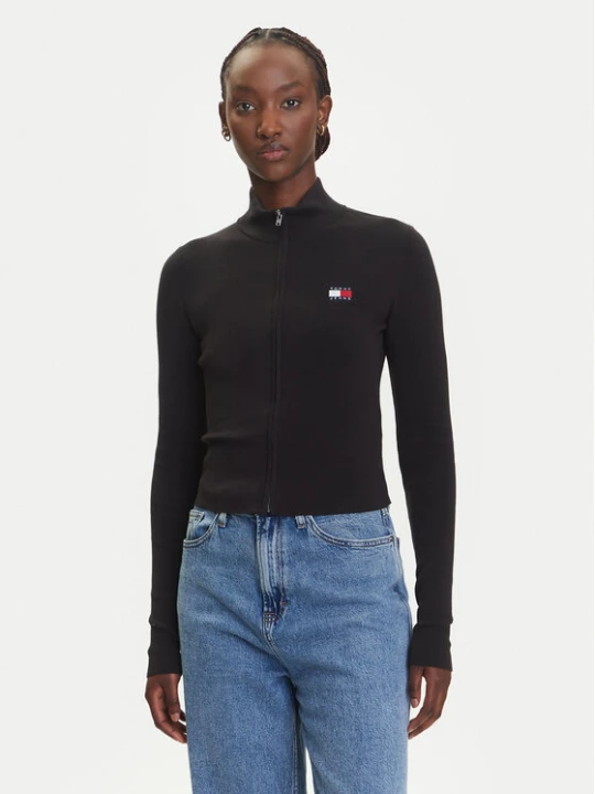Zdjęcie produktu Tommy Jeans Kardigan DW0DW20967 Czarny Slim Fit