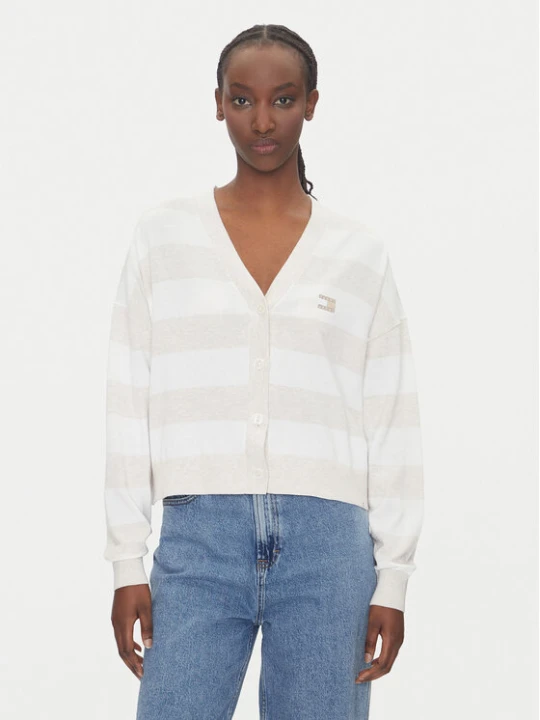 Zdjęcie produktu Tommy Jeans Kardigan DW0DW20968 Beżowy Relaxed Fit