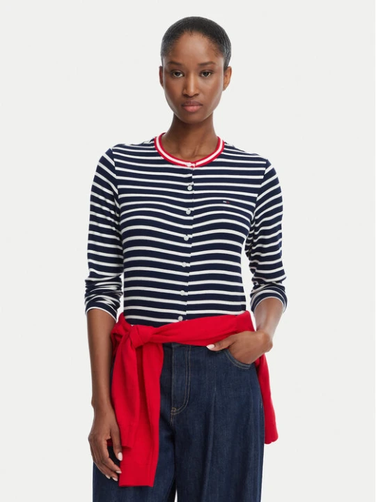 Zdjęcie produktu Tommy Jeans Kardigan DW0DW22805 Granatowy Slim Fit