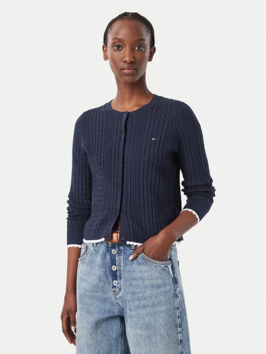 Zdjęcie produktu Tommy Jeans Kardigan DW0DW23458 Granatowy Regular Fit