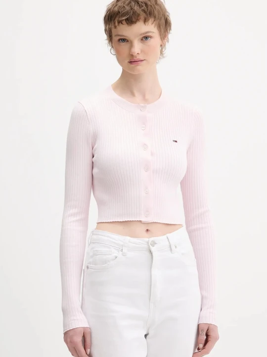 Zdjęcie produktu Tommy Jeans kardigan dziecięcy różowy
