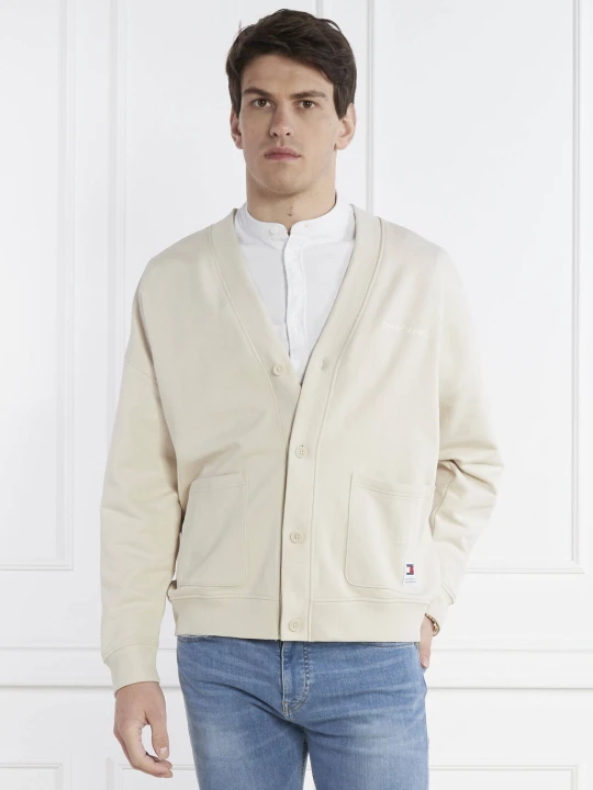 Zdjęcie produktu Tommy Jeans Kardigan | Relaxed fit kremowy