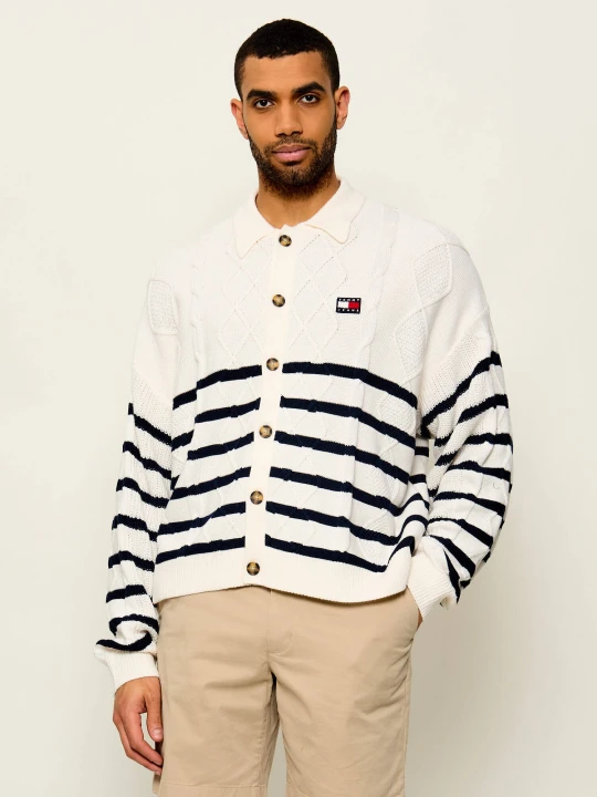 Zdjęcie produktu Tommy Jeans Kardigan | Relaxed fit ecru