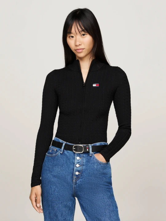 Zdjęcie produktu Tommy Jeans Kardigan | Slim Fit czarny